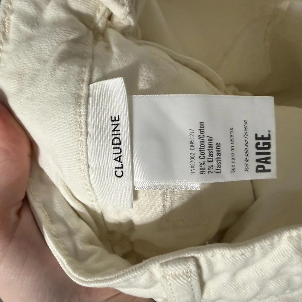 PAIGE Claudine Women's Cream Flare Jeans - Picture 4 of 4